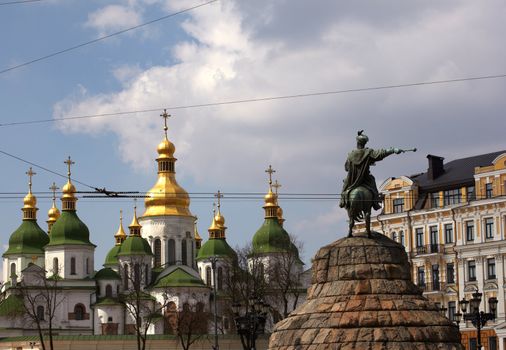 Monument of famous Ukrainian Hetman Bogdan Khmelnitsky