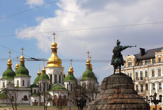 Monument of famous Ukrainian Hetman Bogdan Khmelnitsky