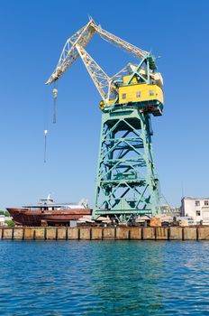 port crane in Sevastopol, Ukraine