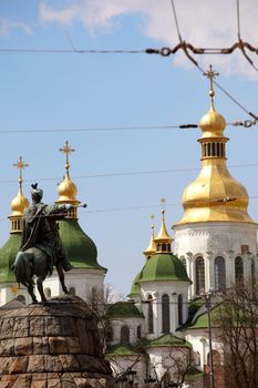 Monument of famous Ukrainian Hetman Bogdan Khmelnitsky