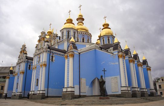 View of St. Michael's cathedral in Kiev, Ukraine
