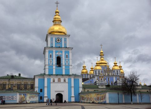 View of St. Michael's Bell Tower in Kiev, Ukraine