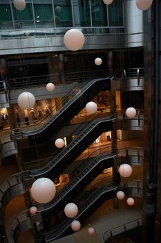 Escalator in the Shopping center, Kiev - Ukraine