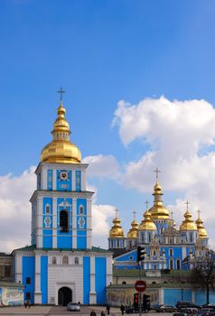 View of St. Michael's Bell Tower in Kiev, Ukraine
