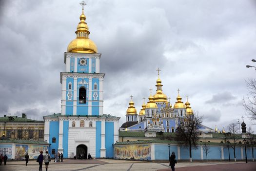 View of St. Michael's Bell Tower in Kiev, Ukraine