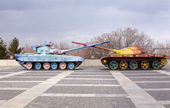 Hippy tanks in Kiev, Museum of the Great Patriotic War - Ukraine