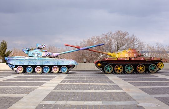 Hippy tanks in Kiev, Museum of the Great Patriotic War - Ukraine