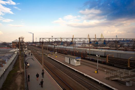 Train station in Kiev, Ukraine
