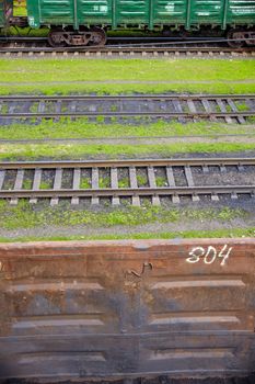 Photo of Goods wagons with coal dust, Odessa railway station