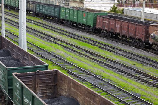 Photo of Goods wagons with coal dust, Odessa railway station
