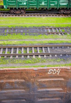 Photo of Goods wagons with coal dust, Odessa railway station