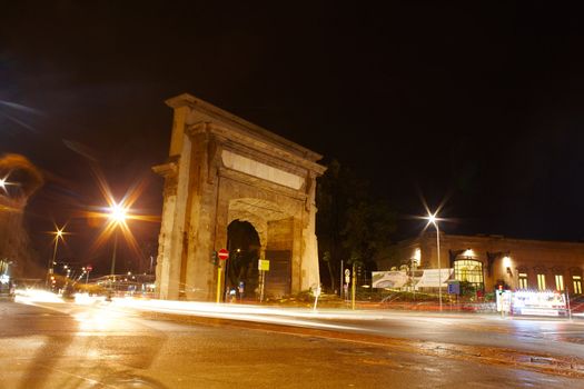 View of Porta Romana at sunset, Milan - Italy