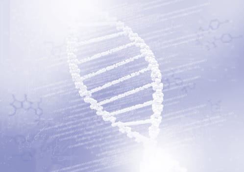 DNA helix against the colored background, scientific conceptual background