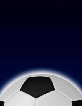 soccer ball background with copy space on the top