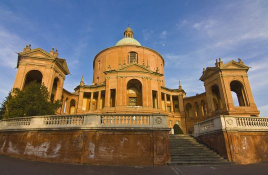 Sunset view of the famous landmark in Bologna (Emilia Romagna, Italy).