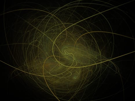 abstract active stylized curves lines, fractal render