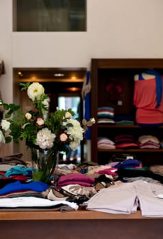 View of clothes shop in Milan - Italy