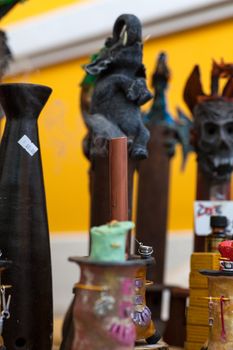 A lot of various scented Incense in a street market