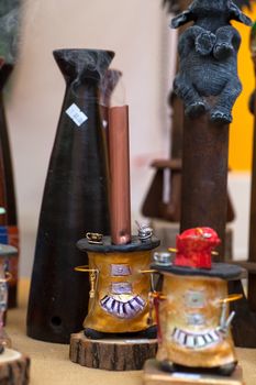 A lot of various scented Incense in a street market