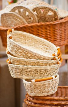 Photo of a lot of Wicker baskets