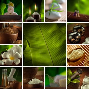 Spa theme  photo collage composed of different images