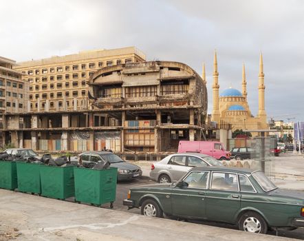 central beirut street in lebanon