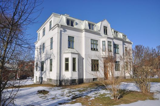 Swedish mansion in early spring