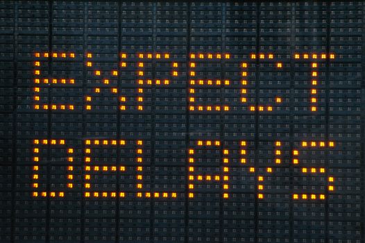 Urban traffic congestion sign saying Expect Delays