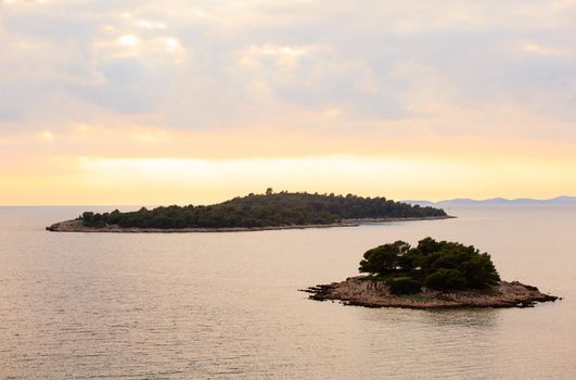 View of island in the adriatic sea, Croatia