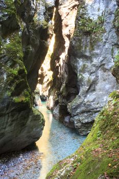 View of the Tolminska korita in Slovenia