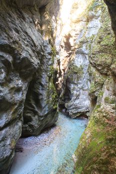 View of the Tolminska korita in Slovenia