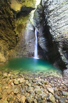 Kozjak waterfall (Slap Kozjak) - Kobarid, Julian Alps in Slovenia