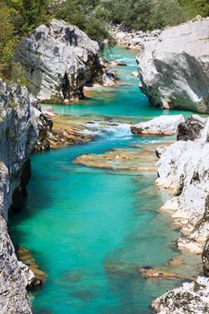 View of Soca river in Slovenia, Europe