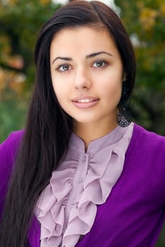 portrait of beautiful  teenager woman  outdoor