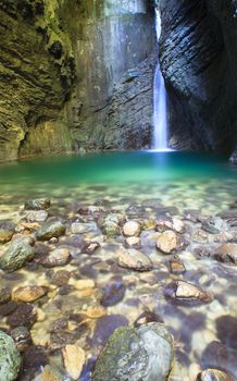 Kozjak waterfall (Slap Kozjak) - Kobarid, Julian Alps in Slovenia