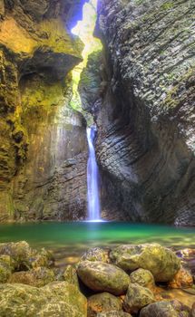 Kozjak waterfall (Slap Kozjak) - Kobarid, Julian Alps in Slovenia