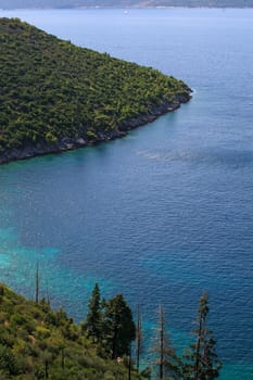 View of the Croatian sea and coast, Brsecine