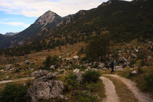 View of Tolminska Migovec mountain, Slovenia