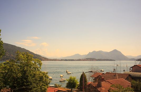 View of Maggiore lake, Verbania - Italy
