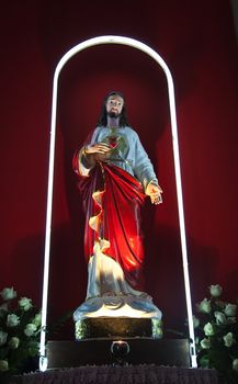 Jesus Christ Statue Notre Dame Cathedral, Nha Tho Duc Ba, Saigon Ho Chi Minh City Vietnam