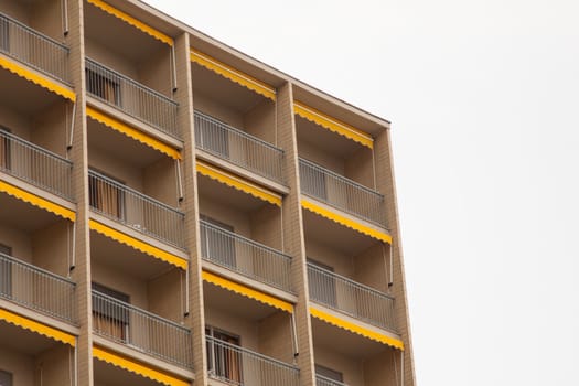 A lot of balcony and windows of Residential Building