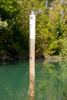 Photo of a Pole with fifty eight number