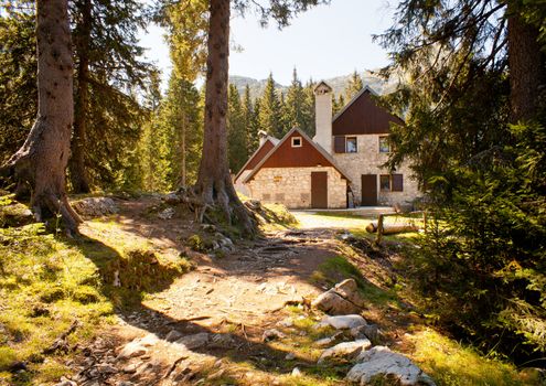 View of a Shelter in the Slovenian Julian Alps