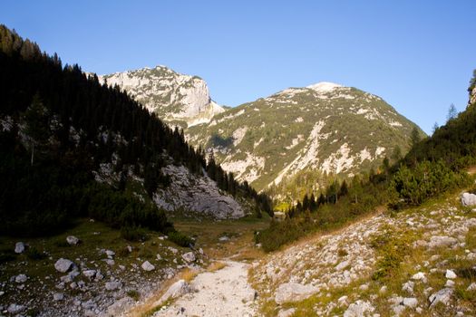 View of Krn mountain, Slovenian julian alps
