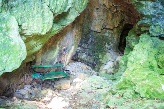 Photo of a Bench in the cave, Slovenia