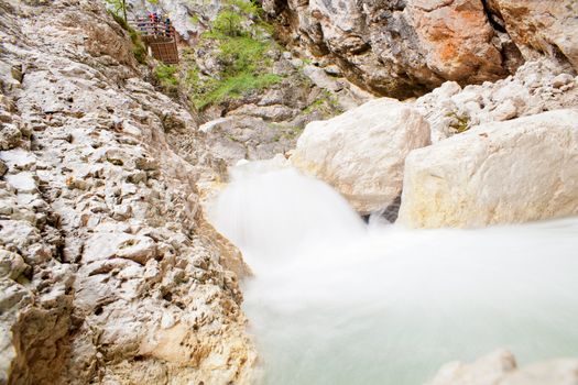 View of Soca river in the Slovenia country