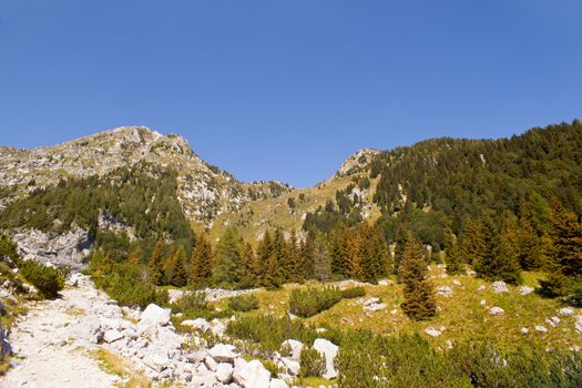 View of Krn mountain, Slovenian julian alps