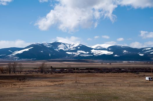 rocky mountains landscapes in montana yellowstone national park