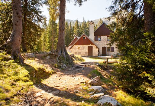 View of a Shelter in the Slovenian Julian Alps