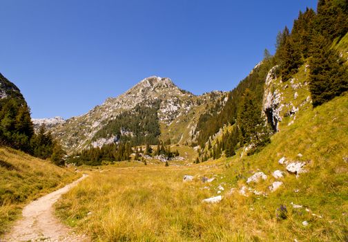 View of Krn mountain, Slovenian julian alps